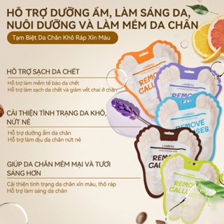 Mặt nạ chân Lanbena Remove Calluses Foot Peel Mask 40g loại bỏ tế bào chết dưỡng trắng da hiệu quả