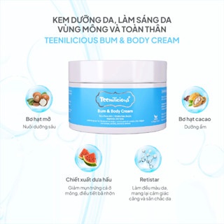 Kem dưỡng mông Teenilicious Bum & Body Cream 100g làm sáng giảm thâm