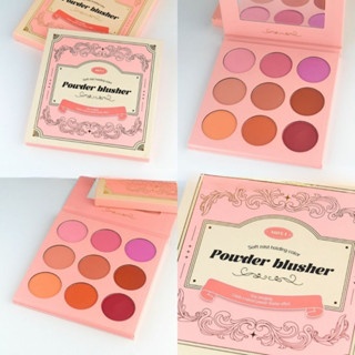 Phấn má hồng Mona Soft Mist Holding Color Powder Blusher 9 ô 44.1g chất phấn mịn lên màu chuẩn