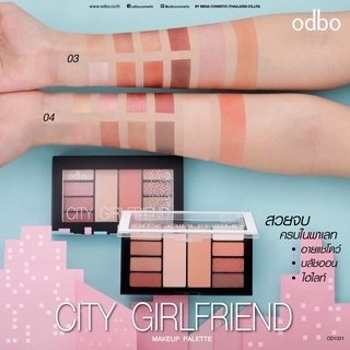 Phấn mắt Odbo City Girlfriend OD1031 tone 01 14g tạo điểm nhấn và chiều sâu cho mắt