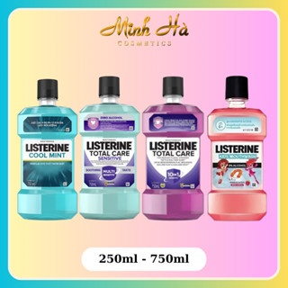 Nước súc miệng Listerine Cool Mint Total Care Sensitive 250/750ml cho răng nhạy cảm