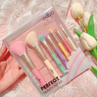 [Kèm túi] Bộ 7 cây cọ Odbo Perfect Brush Beauty Tools OD8193 đầu lông mượt dễ dàng thao tác