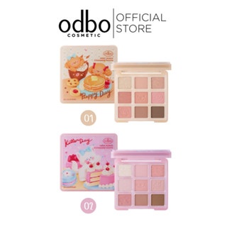 Phấn mắt 9 ô Odbo Sweet Munch Eyeshadow Palette OD2024 9g lên màu chuẩn lâu trôi