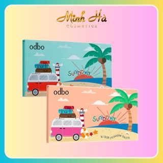 Bảng phấn mắt 18 ô Odbo Sundown 18 Color Eyeshadow Palette OD243 nhuyễn, mịn, rất dễ tán