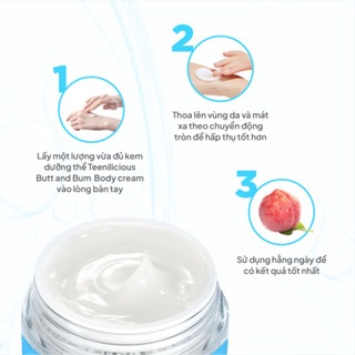Kem dưỡng mông Teenilicious Bum & Body Cream 100g làm sáng giảm thâm