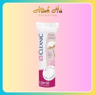 Bông tẩy trang Cleanic 150 miếng chất bông mềm mịn sử dụng tiện lợi