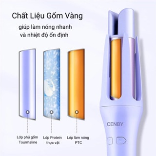 Máy uốn tóc tự động Cenby trục 32 tiện lợi làm xoăn 2 chiều