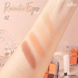 Phấn mắt 4 ô Odbo Romantic Eye Palette OD2001 4g bám màu tốt tự nhiên nhưng lâu trôi