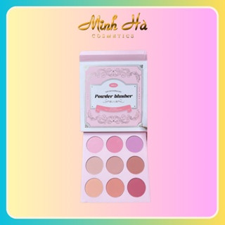 Phấn má hồng Mona Soft Mist Holding Color Powder Blusher 9 ô 44.1g chất phấn mịn lên màu chuẩn