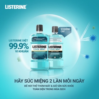 Nước súc miệng Listerine Cool Mint Total Care Sensitive 250/750ml cho răng nhạy cảm