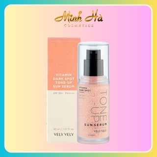 Tinh chất chống nắng Vely Vely Vitamin Dark Spot Tone-up Sun Serum SPF50+ PA++++ 30ml nâng tone dưỡng ẩm