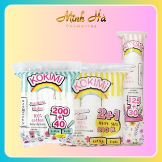 Bông tẩy trang Mihoo/Kokimi Cotton Pads Jumpo Size không xơ bông, mềm mịn