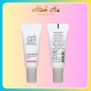 Kem lót chống nắng mini Jung Saem Mool Skin Setting Tone-up Base (Hồng) SPF 50+/PA+++ 5ml nâng tông tự nhiên