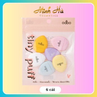 Set 6 miếng mút mini Odbo Tiny Puff OD8020 (6 bông / gói) tán kem nền, kem che khuyết, cushion