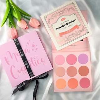 Phấn má hồng Mona Soft Mist Holding Color Powder Blusher 9 ô 44.1g chất phấn mịn lên màu chuẩn