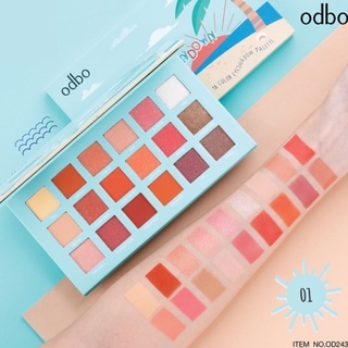 Bảng phấn mắt 18 ô Odbo Sundown 18 Color Eyeshadow Palette OD243 nhuyễn, mịn, rất dễ tán