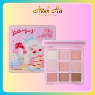 Phấn mắt 9 ô Odbo Sweet Munch Eyeshadow Palette OD2024 9g lên màu chuẩn lâu trôi