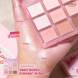 Phấn mắt 9 ô Odbo Sweet Munch Eyeshadow Palette OD2024 9g lên màu chuẩn lâu trôi