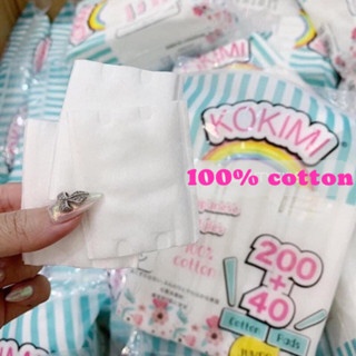 Bông tẩy trang Mihoo/Kokimi Cotton Pads Jumpo Size không xơ bông, mềm mịn