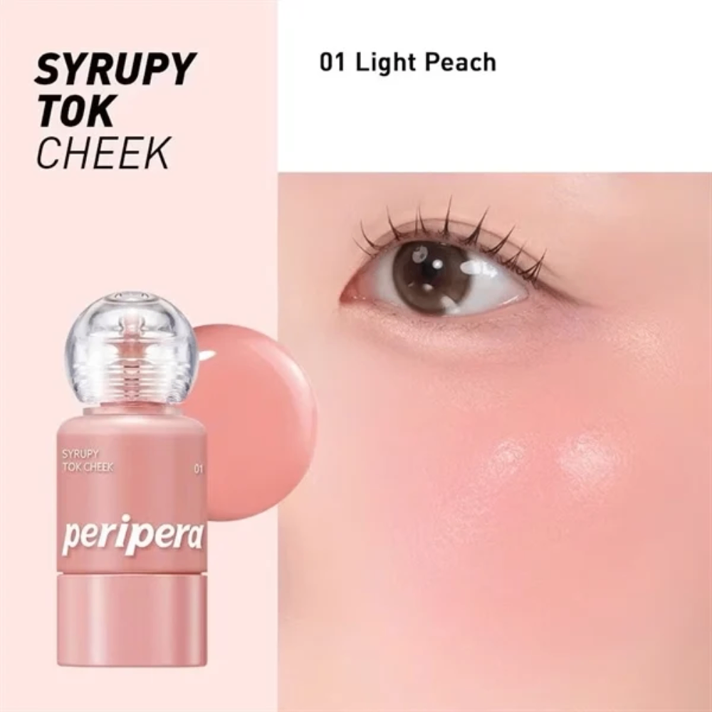 Má hồng dạng kem Peripera Syrupy Tok Cheek 9g căng bóng lên màu chuẩn