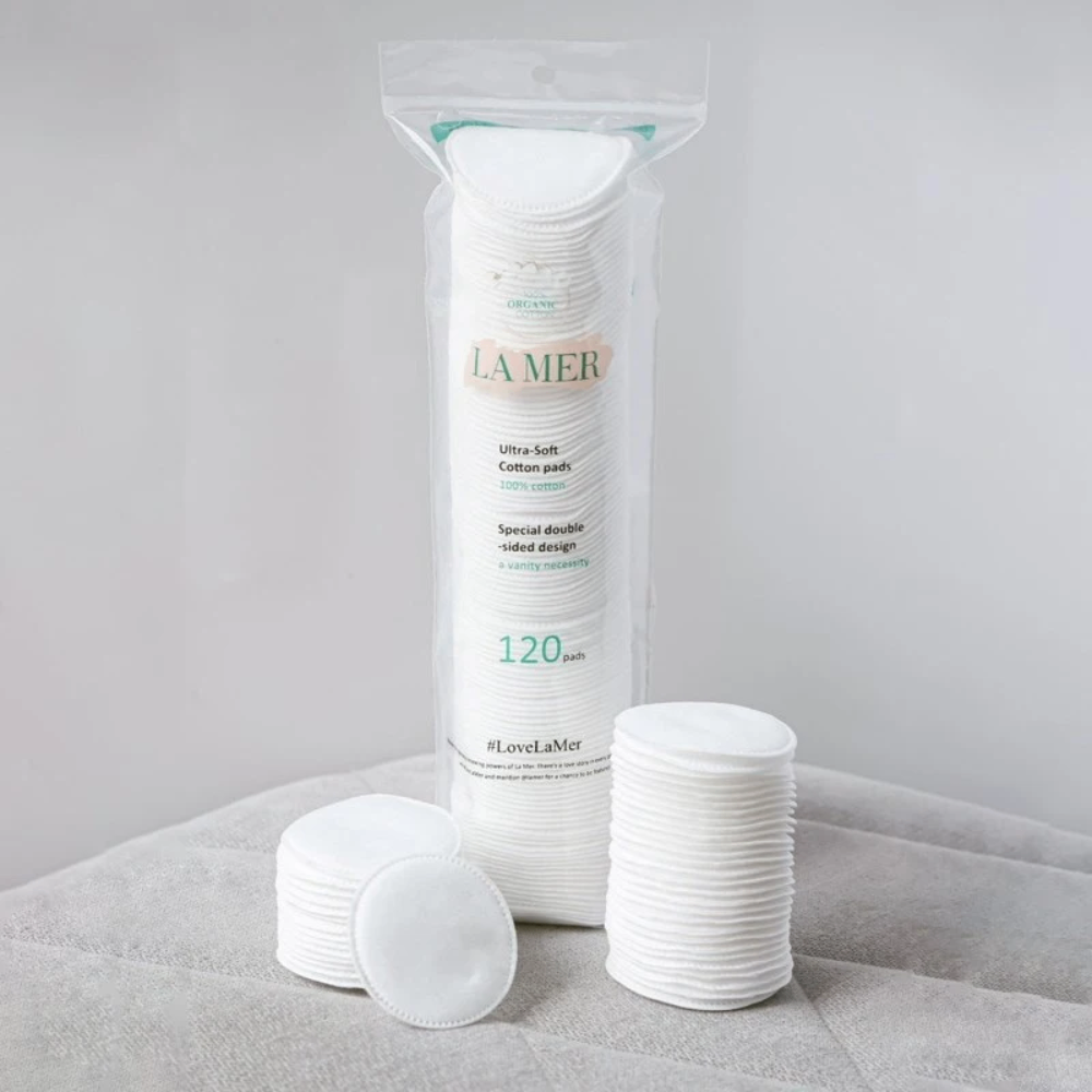 Bông tẩy trang La Soirée Premium Cotton 225 miếng thấm hút siêu tốt phù hợp với mọi loại da, không gây kích ứng