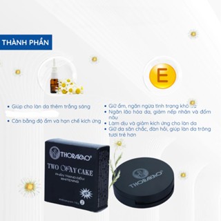 Phấn trang điểm Whitening Thorakao Two Way Cake 13g trắng sáng tự nhiên dưỡng da mịn màng