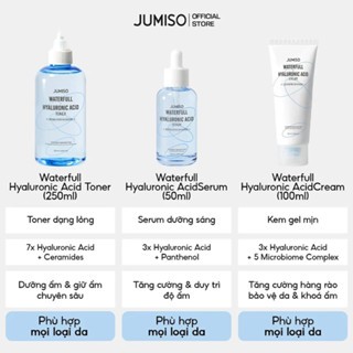 Tinh chất Jumiso Waterfull Hyaluronic Acid Serum 50ml làm da ẩm mịn, mềm mại và căng tràn sức sống