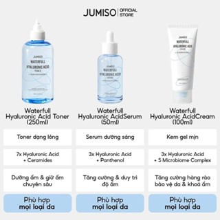Nước hoa hồng Jumiso Waterfull Hyaluronic Acid Toner 250ml làm dịu, tạo hàng rào bảo vệ da