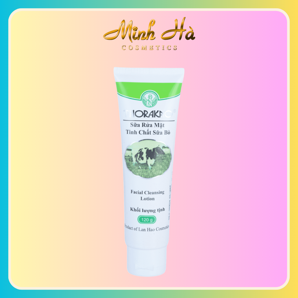 Sữa rửa mặt Thorakao Sữa Bò Facial Cleansing Lotion 120g làm sạch dịu nhẹ, dưỡng ẩm vượt trội