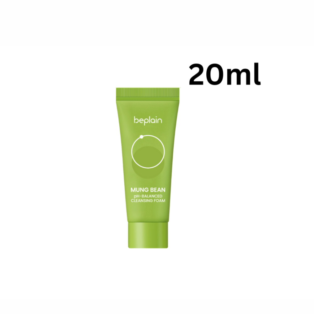 Sữa rửa mặt Beplain Mung Bean pH-Balanced Cleansing Foam 80ml làm sạch, thải độc và phục hồi làn da mệt mỏi