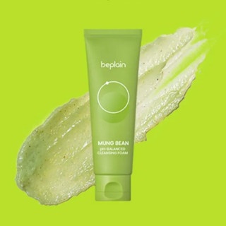 Sữa rửa mặt Beplain Mung Bean pH-Balanced Cleansing Foam 80ml làm sạch, thải độc và phục hồi làn da mệt mỏi