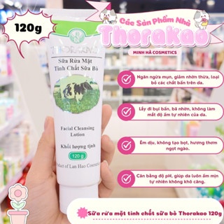 Sữa rửa mặt Thorakao Sữa Bò Facial Cleansing Lotion 120g làm sạch dịu nhẹ, dưỡng ẩm vượt trội