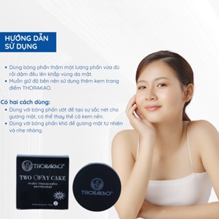 Phấn trang điểm Whitening Thorakao Two Way Cake 13g trắng sáng tự nhiên dưỡng da mịn màng
