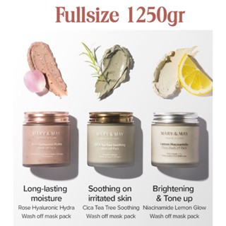 Mặt nạ đất sét Mary & May Wash Off Mask Pack 125g thuần chay giúp cải thiện bề mặt da, tăng độ đàn hồi cho da