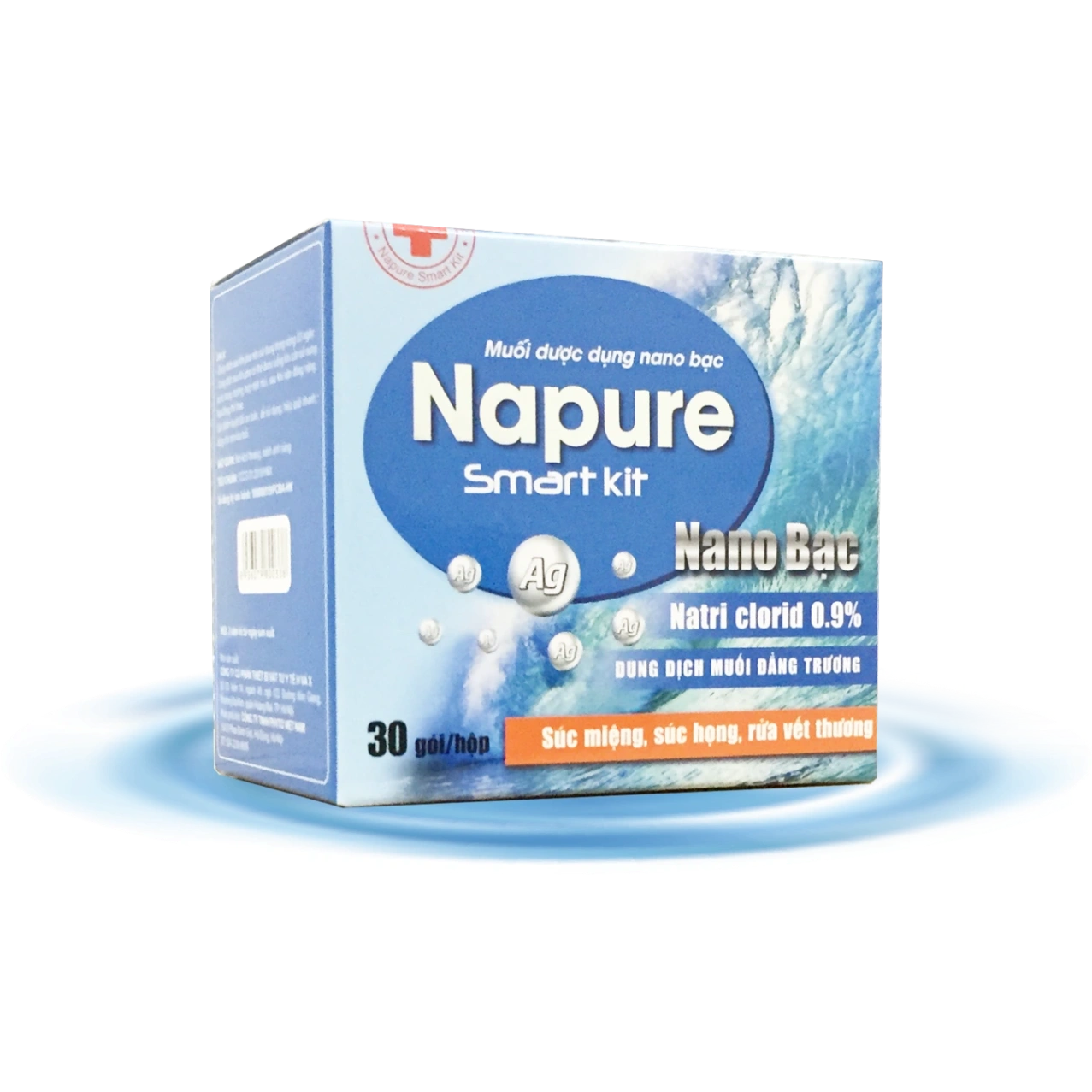 Muối biển súc miệng Nano Bạc Napure 30 gói làm sạch hiệu quả