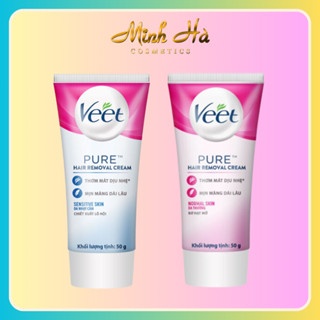 Tẩy lông Veet Pure Hair Removal Cream 50g nhanh chóng dưỡng ẩm da dài lâu