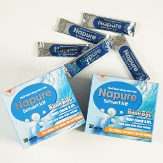 Muối biển súc miệng Nano Bạc Napure 30 gói làm sạch hiệu quả