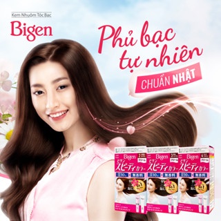 Thuốc nhuộm tóc dạng kem Bigen Speedy Color Cream 80ml phủ bạc dưỡng tóc