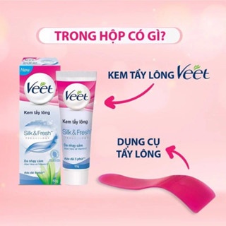 Tẩy lông Veet Pure Hair Removal Cream 50g nhanh chóng dưỡng ẩm da dài lâu