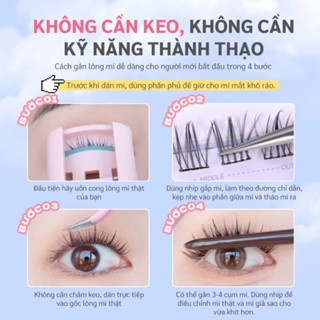 Mi giả tự dính không dùng keo Mlen Diary Glueless Falsies mỏng nhẹ phù hợp không biết gắn mi