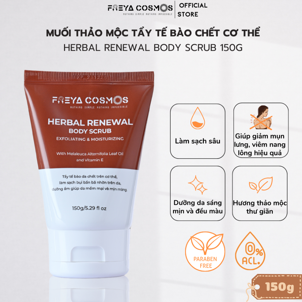 Muối tẩy tế bào chết Freya Cosmos Body Scrub 50g loại bỏ tế bào chết dưỡng ẩm cho da