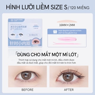 Miếng dán kích mí tàng hình Mlen Diary phù hợp cho mọi loại mắt