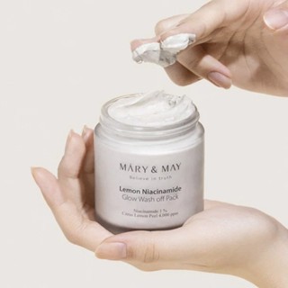 Mặt nạ đất sét Mary & May Wash Off Mask Pack 125g thuần chay giúp cải thiện bề mặt da, tăng độ đàn hồi cho da