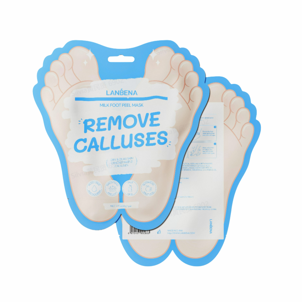 Mặt nạ chân Lanbena Remove Calluses Foot Peel Mask 40g loại bỏ tế bào chết dưỡng trắng da hiệu quả
