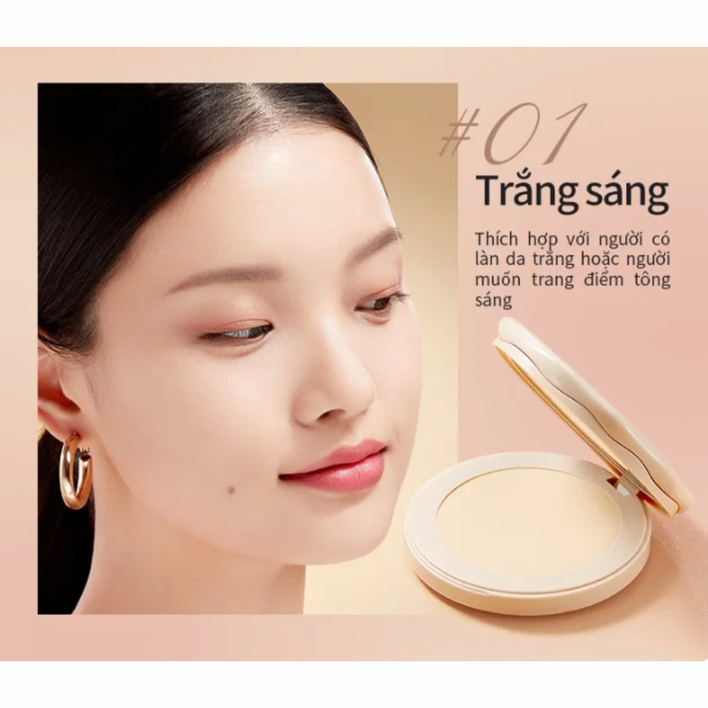 Phấn phủ nén Hexze Lacquer Seal Tulle Set Up Powder 15g mỏng nhẹ kiềm dầu giữ lớp nền lâu trôi