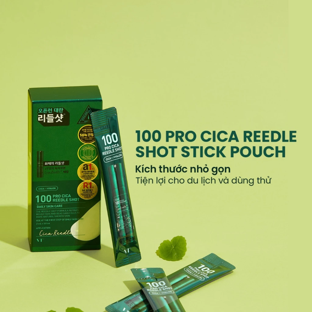 Tinh chất VT Cosmetics Reedle Shot Stick Pouch 2ml x 10ea phục hồi và tái tạo da