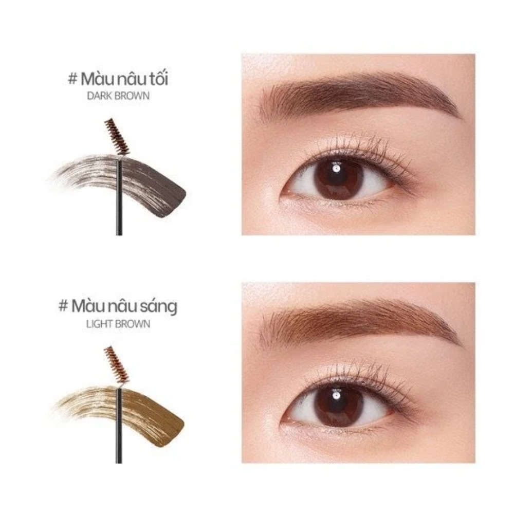 Mascara mày Klavuu Urban Pearlsation Easy Touch Browcara 3g định hình lông mày tự nhiên