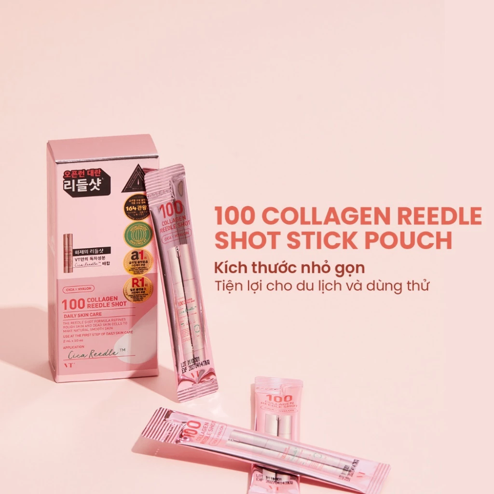 Tinh chất VT Cosmetics Reedle Shot Stick Pouch 2ml x 10ea phục hồi và tái tạo da