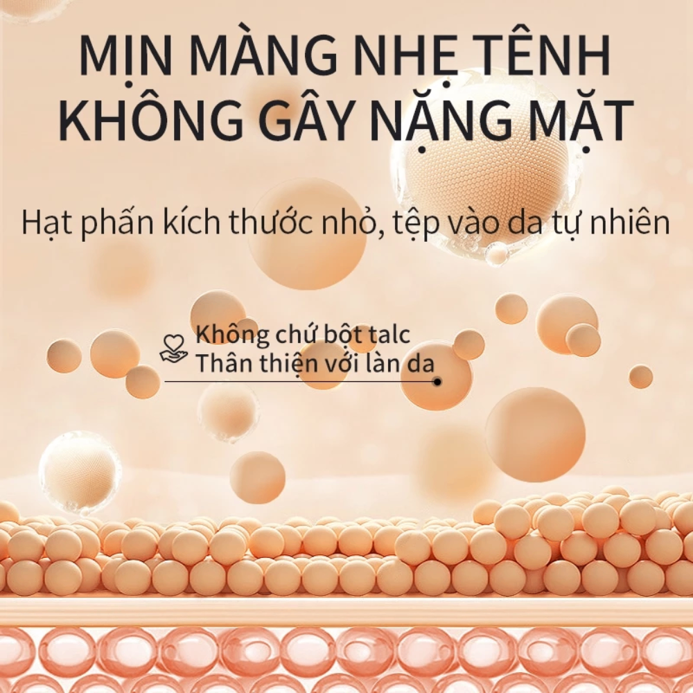Phấn phủ nén Hexze Lacquer Seal Tulle Set Up Powder 15g mỏng nhẹ kiềm dầu giữ lớp nền lâu trôi