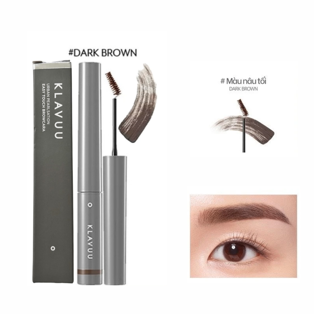 Mascara mày Klavuu Urban Pearlsation Easy Touch Browcara 3g định hình lông mày tự nhiên